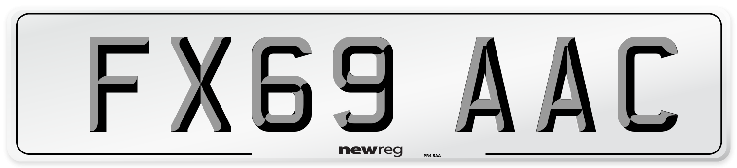 FX69 AAC Number Plate from New Reg